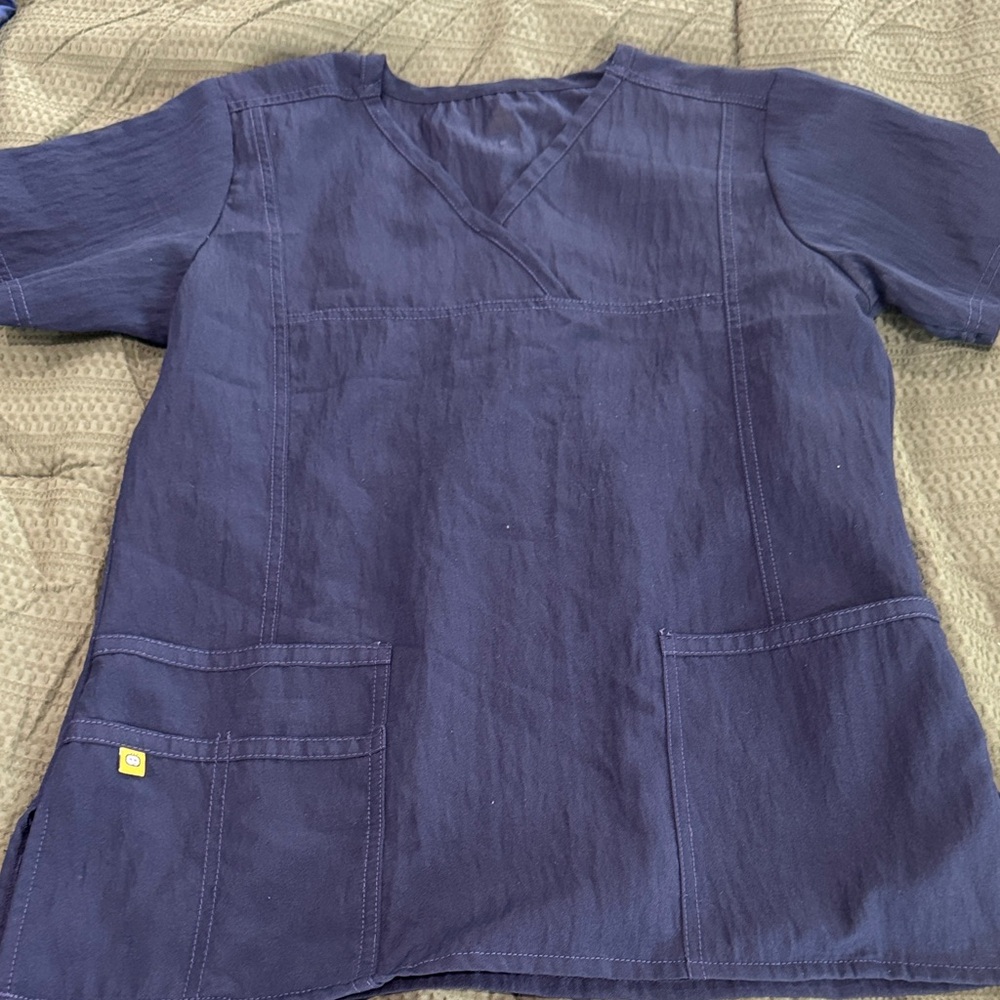 Wink Women's Deep Blue V-Neck Short Sleeve Tee